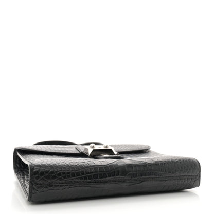 Hermes Matte Alligator Sac A Depeches 21 Messenger Bag Black 4 of 10