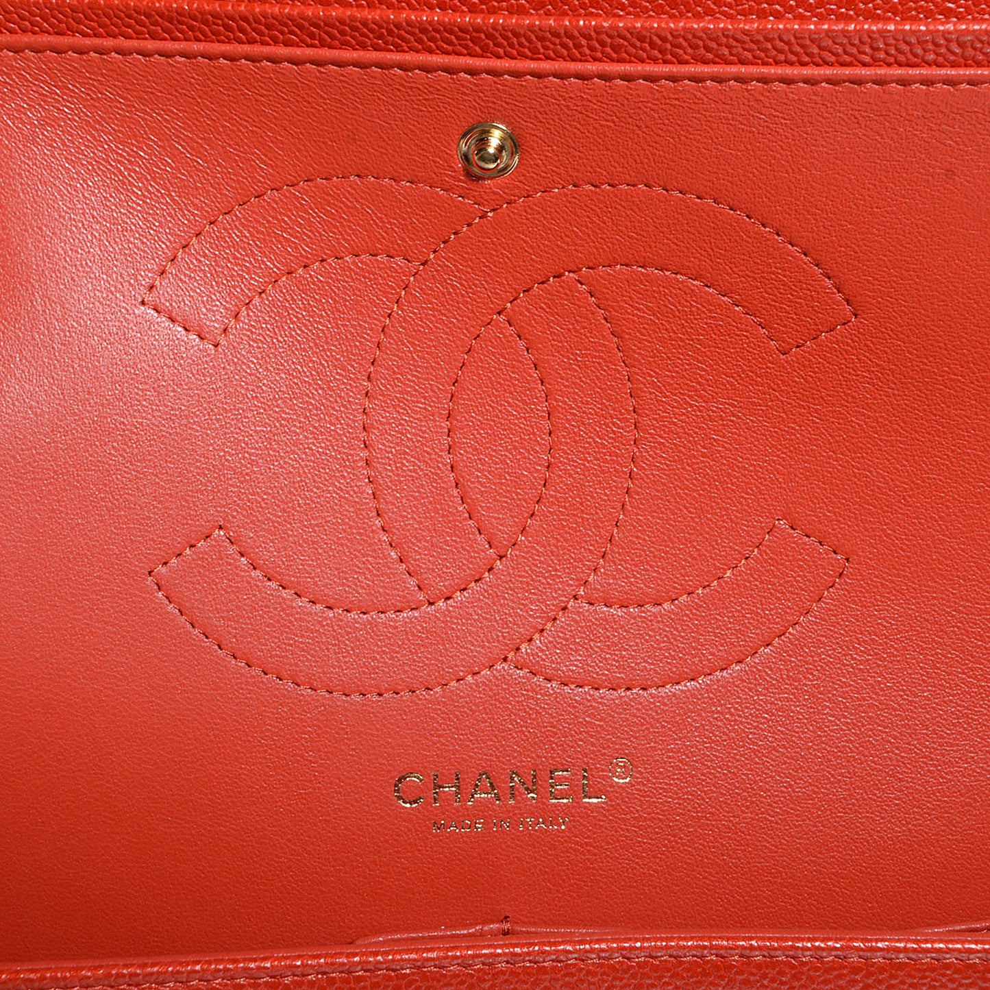 Pearly Caviar Jumbo Double Flap Orange