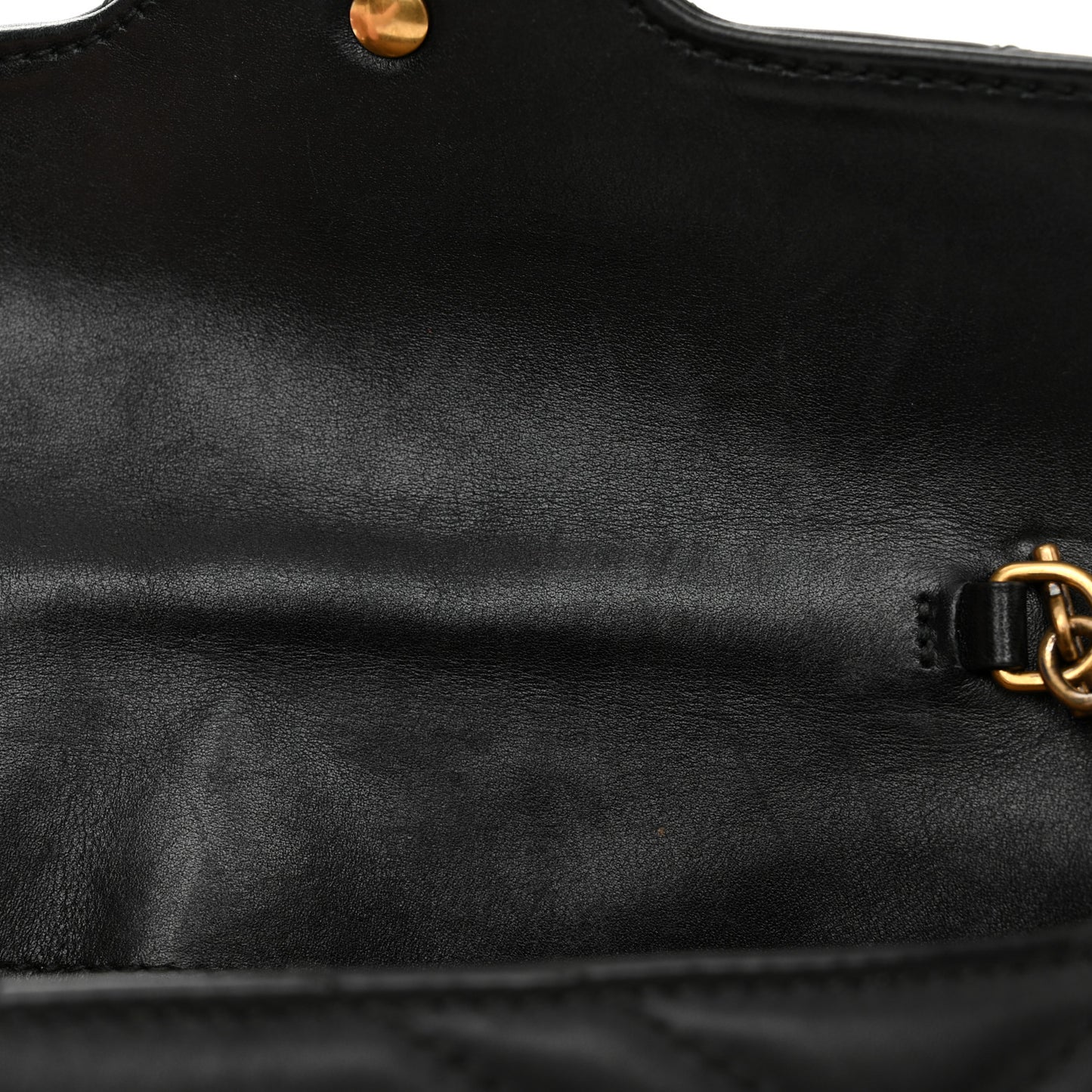Calfskin Matelasse Super Mini GG Marmont Shoulder Bag Black