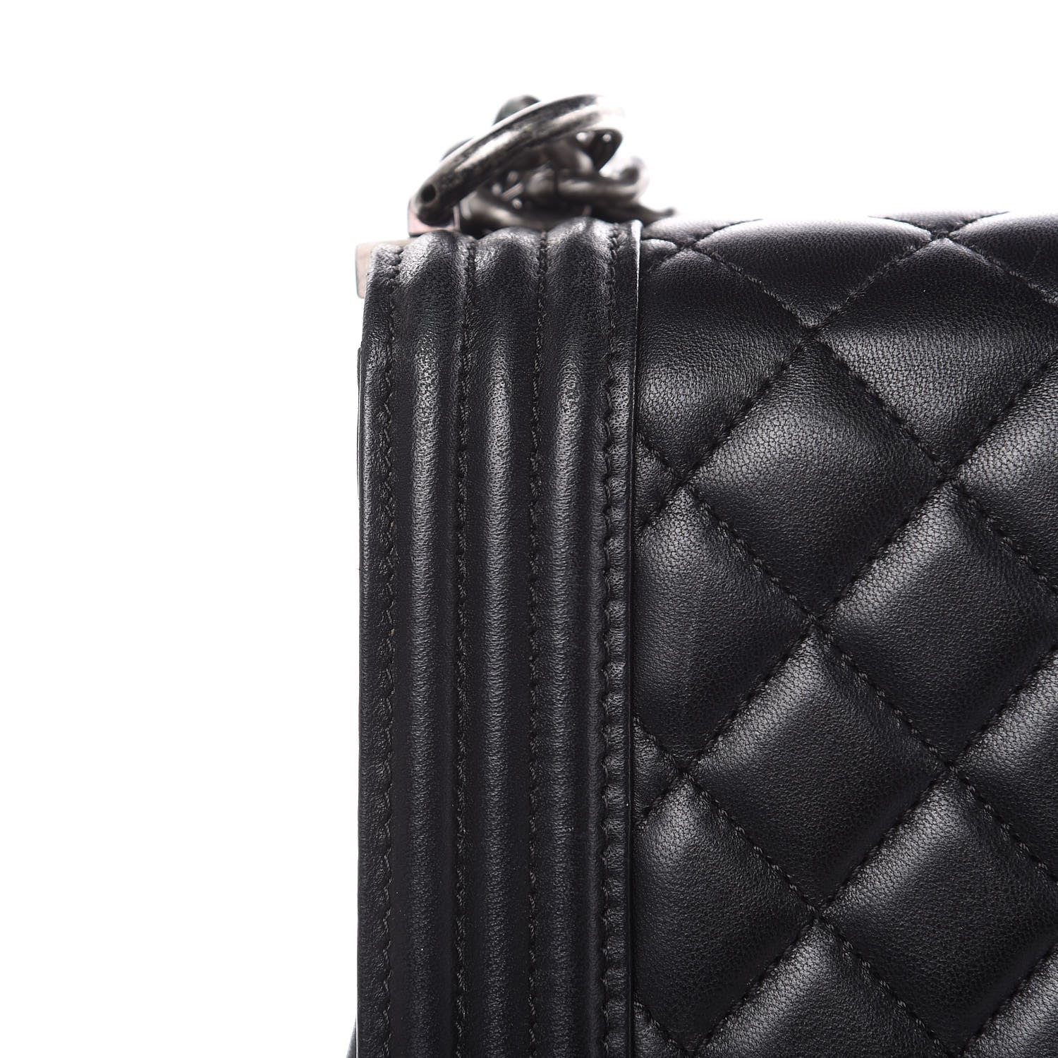 Chanel Lambskin Quilted Large Boy Flap Black 13 of 14