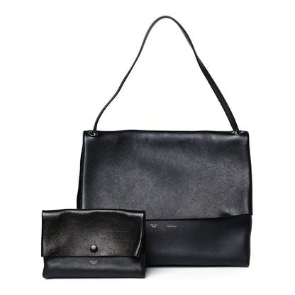 Celine Calfskin All Soft Shoulder Bag Black 1 of 10