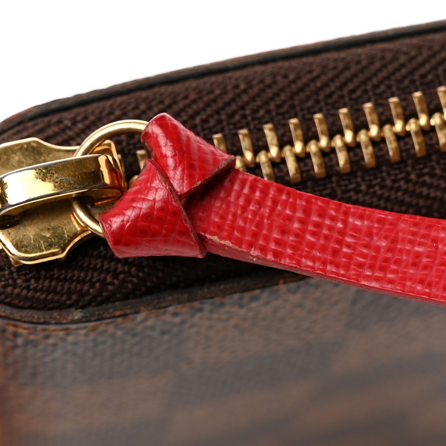 Damier Ebene Clemence Wallet Cherry