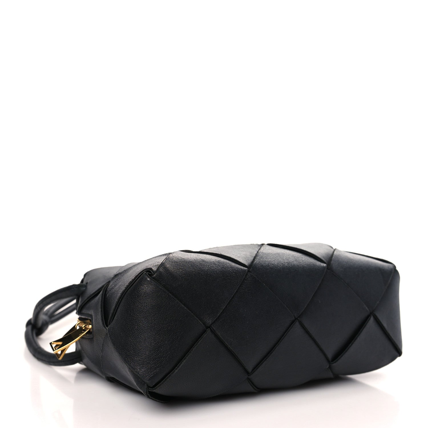 Bottega Veneta Lambskin Maxi Intrecciato Small Cassette Camera Bag Black 4 of 8