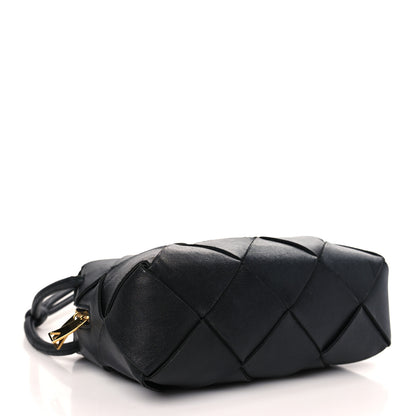 Bottega Veneta Lambskin Maxi Intrecciato Small Cassette Camera Bag Black 4 of 8