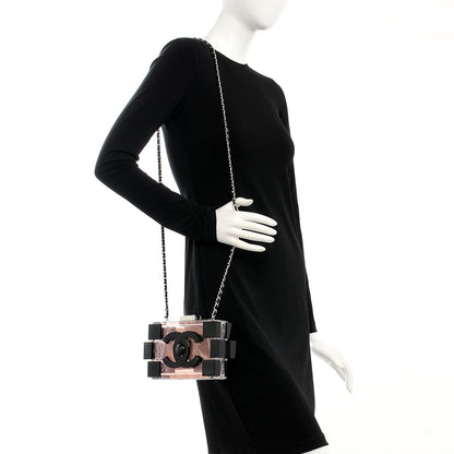 Chanel Plexiglass Boy Brick Lego Clutch Pink Black 2 of 6
