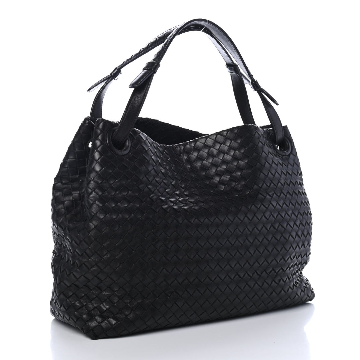 Nappa Intrecciato Medium Garda Bag Black