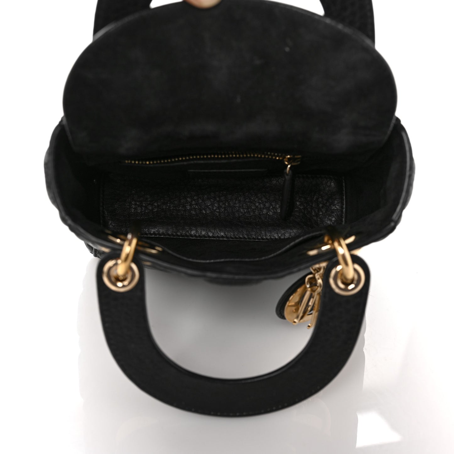 Calfskin Cannage Mini Lady Dior Black