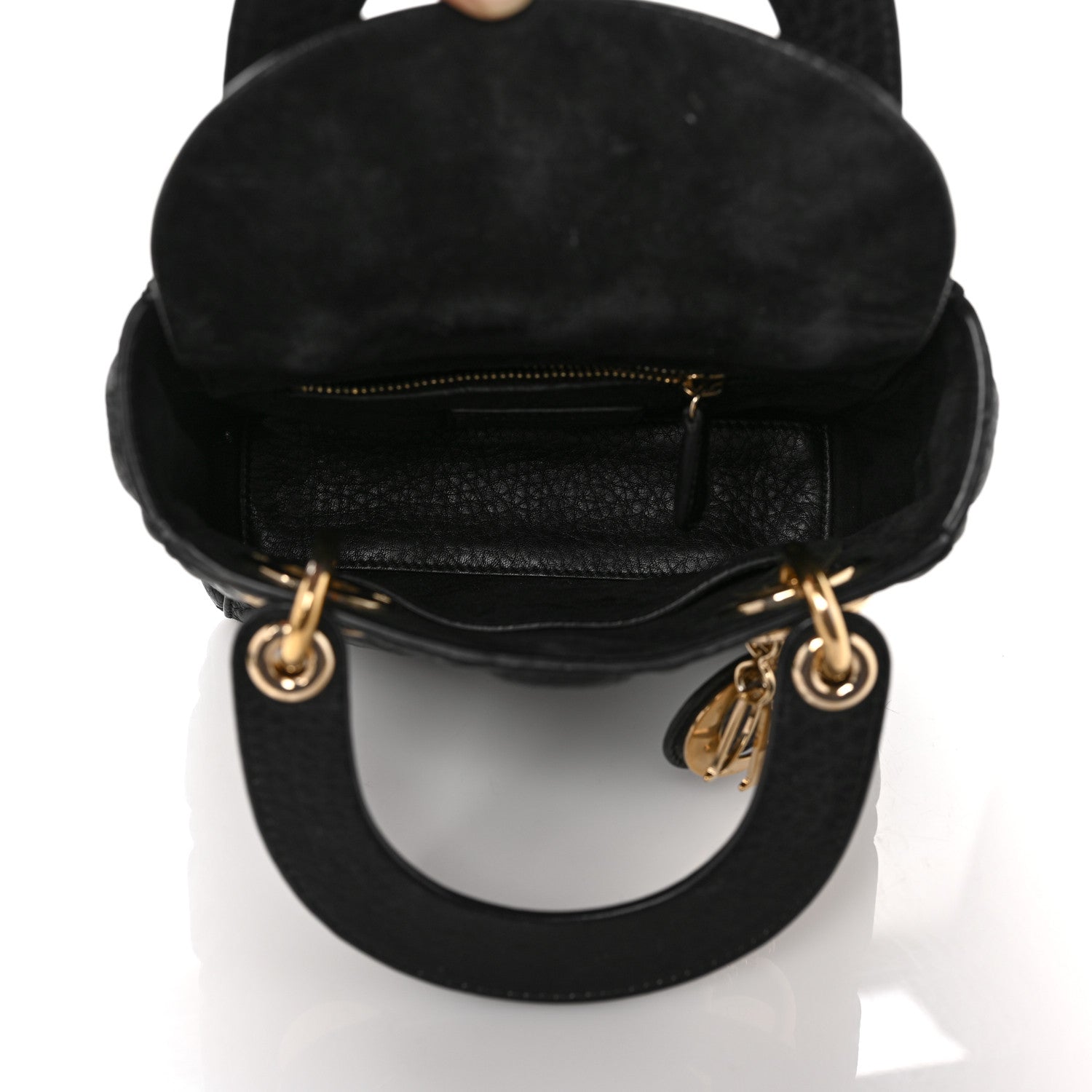 Christian Dior Calfskin Cannage Mini Lady Dior Black 9 of 17