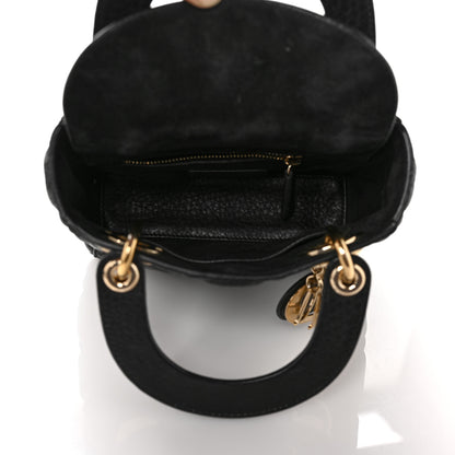 Christian Dior Calfskin Cannage Mini Lady Dior Black 9 of 17