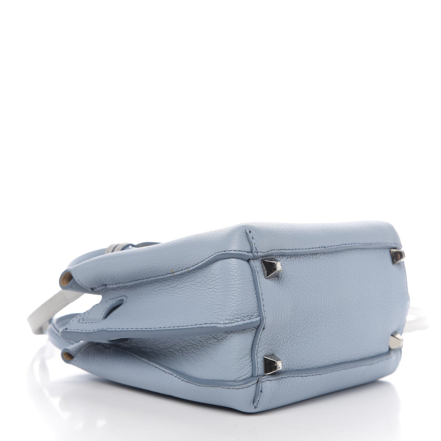 Grained Calfskin Mini Milla Tote Sky Blue