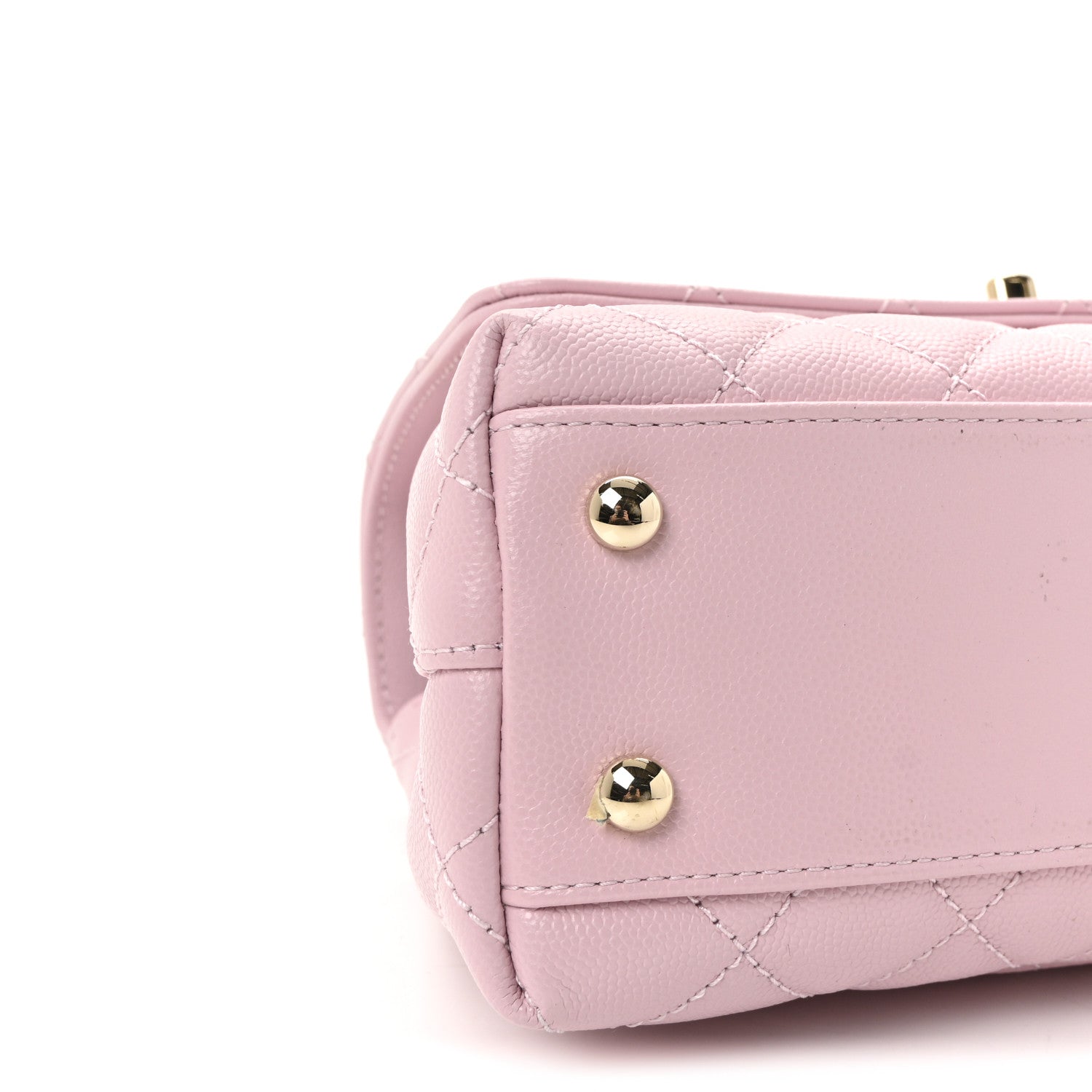 Chanel Caviar Quilted Mini Coco Handle Flap Light Pink 9 of 11