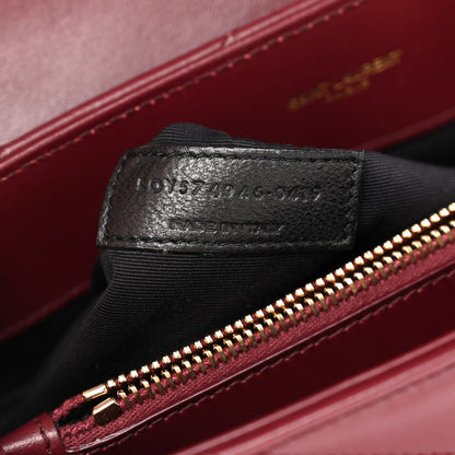 Saint Laurent Calfskin Y Quilted Monogram Medium Loulou Chain Satchel Palissandre 8 of 12