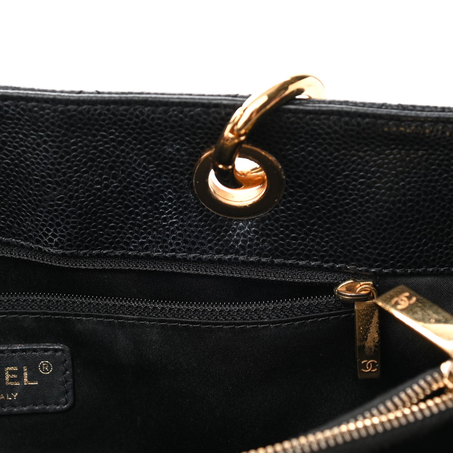 Caviar Quilted Grand Shopping Tote GST Black