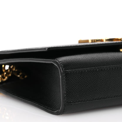 Saint Laurent Grain De Poudre Small Monogram Kate Satchel Black 9 of 14