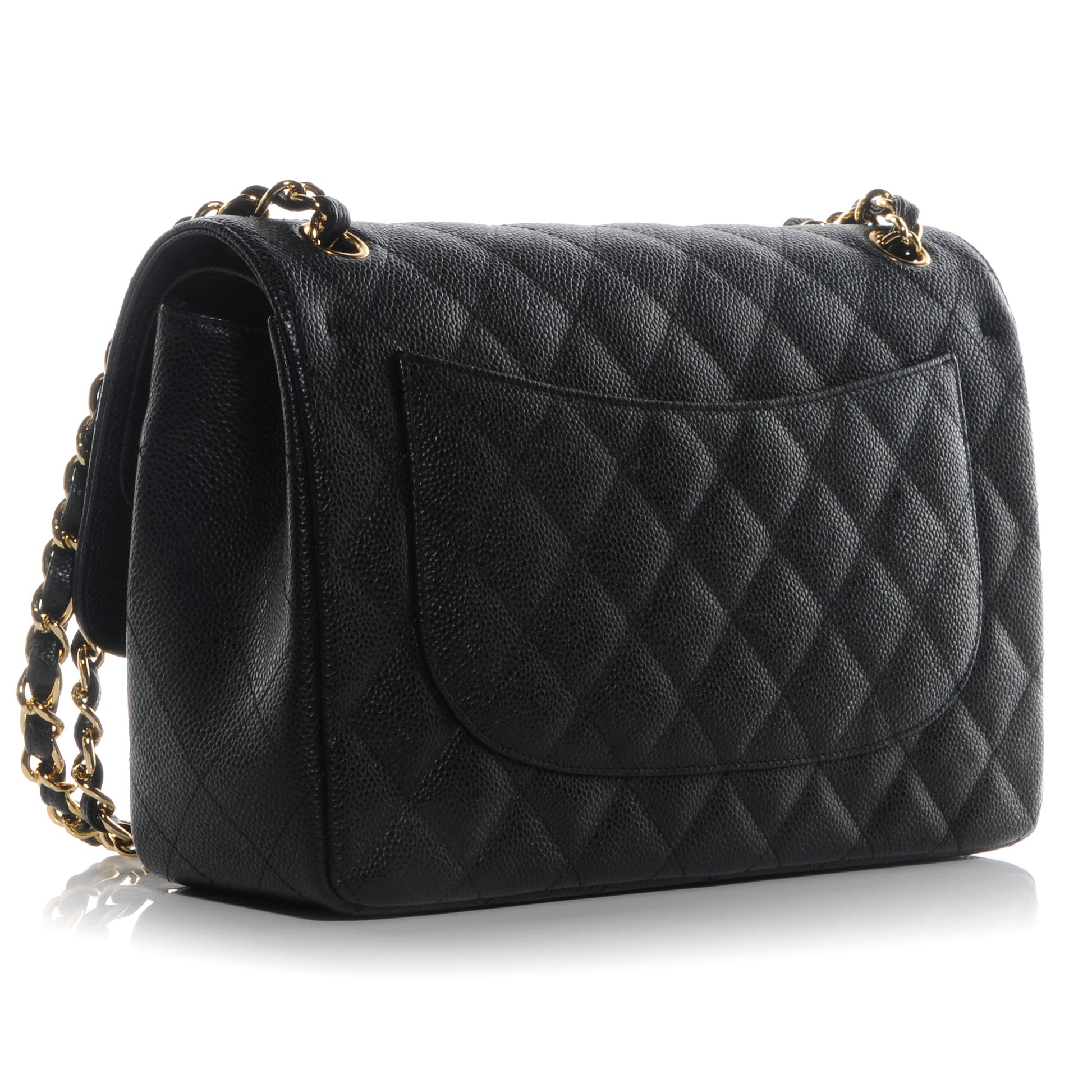 Chanel Caviar Quilted Jumbo Double Flap Black 3 of 9