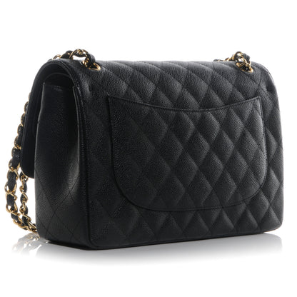 Chanel Caviar Quilted Jumbo Double Flap Black 3 of 9
