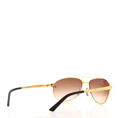 Cartier Santos Dumont Aviator Sunglasses Gold 4 of 6