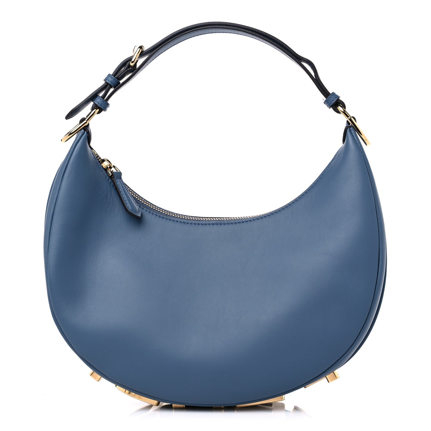 Vitello Grace Matte Small Fendigraphy Hobo Bag Mirto