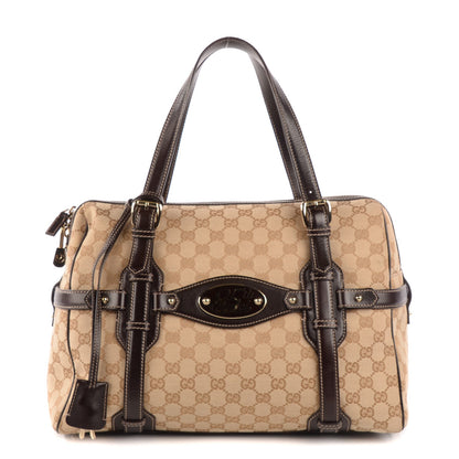 Gucci Monogram 85th Anniversary Boston Tote Brown 1 of 7