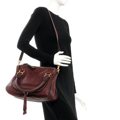 Chloe Calfskin Medium Marcie Satchel Wine Purple 2 of 8
