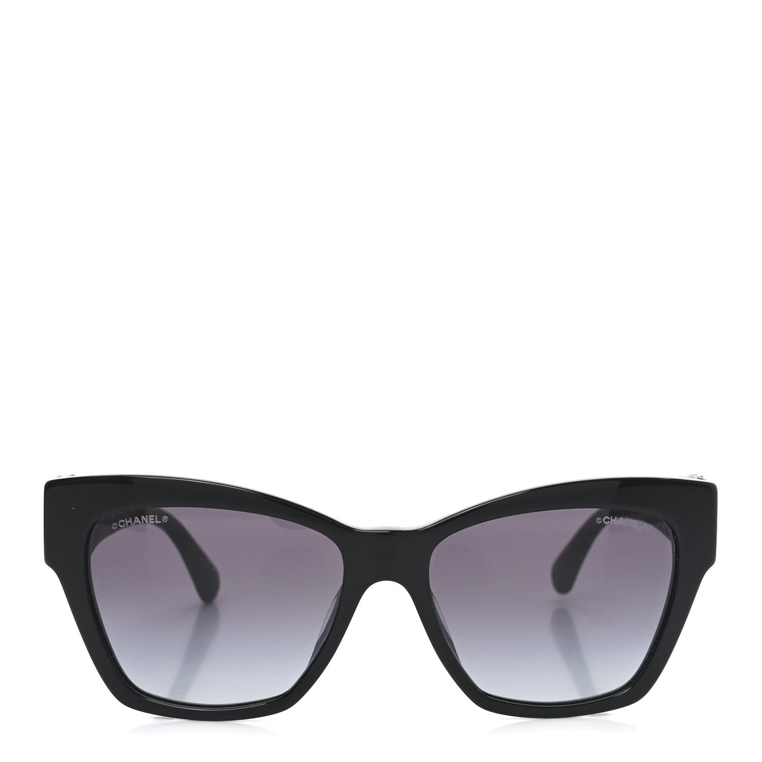 Chanel Acetate Square Cat Eye CC Sunglasses 5456-Q-A Black 2 of 7