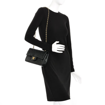 Chanel Lambskin Quilted Small Double Flap Black 2 of 9