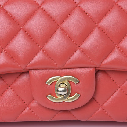 Chanel Lambskin Quilted Mini Rectangular Flap Red 11 of 11