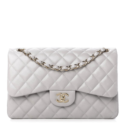 Chanel Caviar Quilted Jumbo Double Flap Grey 1 of 9
