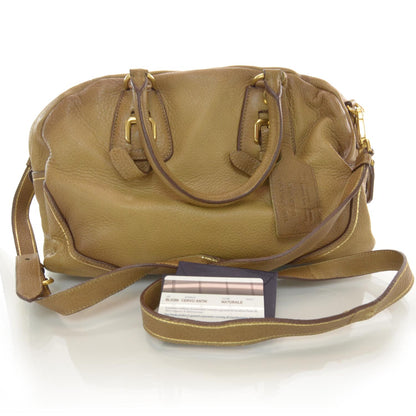 Prada Cervo Antik Dome Satchel Naturale 3 of 8