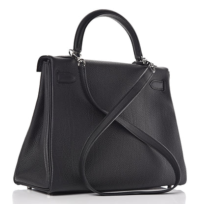 Hermes Togo Kelly Retourne 32 Black 3 of 41