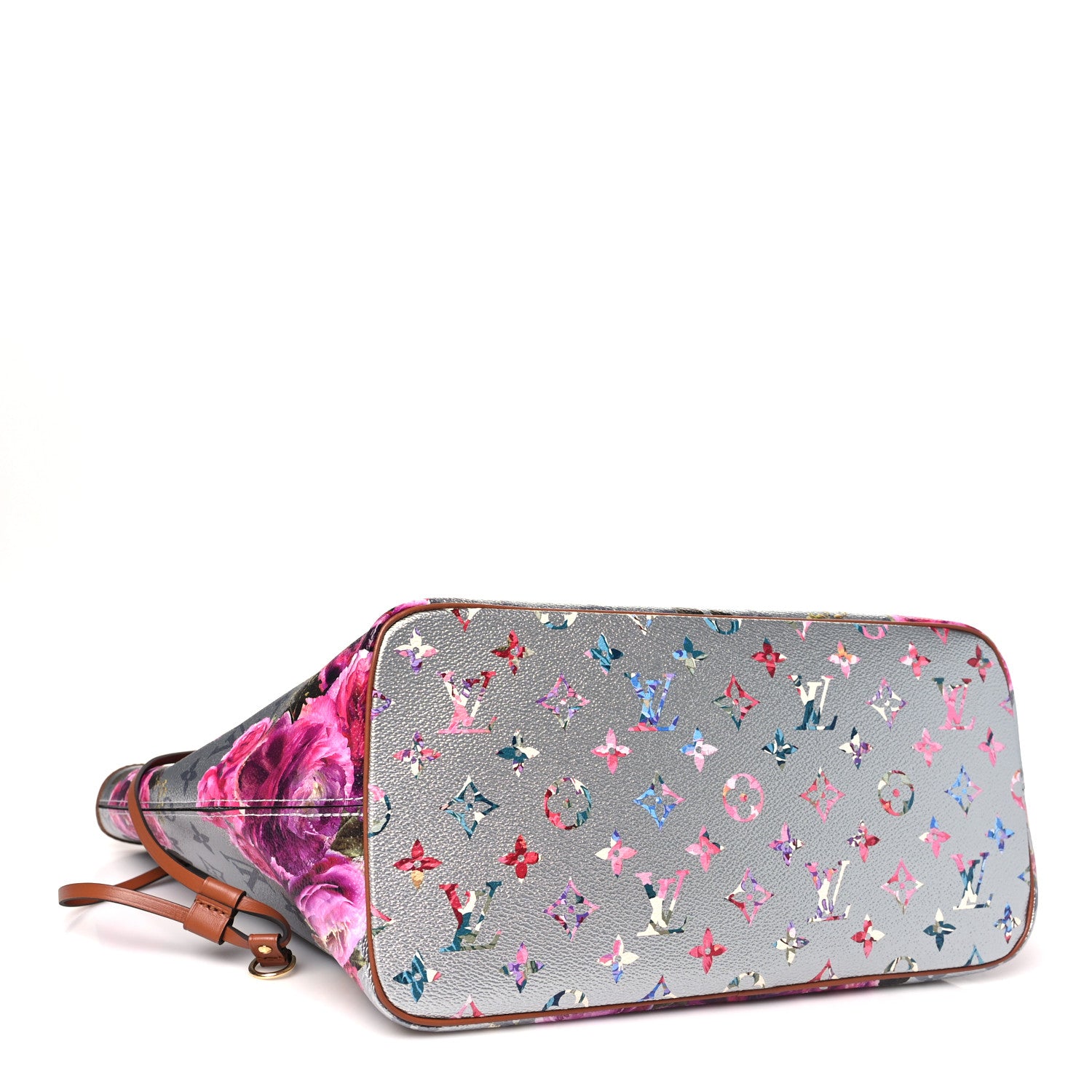 Louis Vuitton Metallic Monogram LV Garden Neverfull MM Silver 5 of 10
