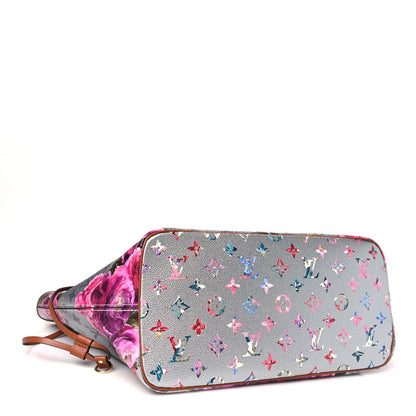 Louis Vuitton Metallic Monogram LV Garden Neverfull MM Silver 5 of 10