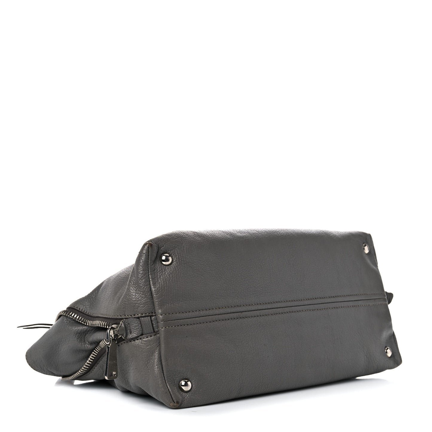 Goatskin Madras Zip Tote Pomice