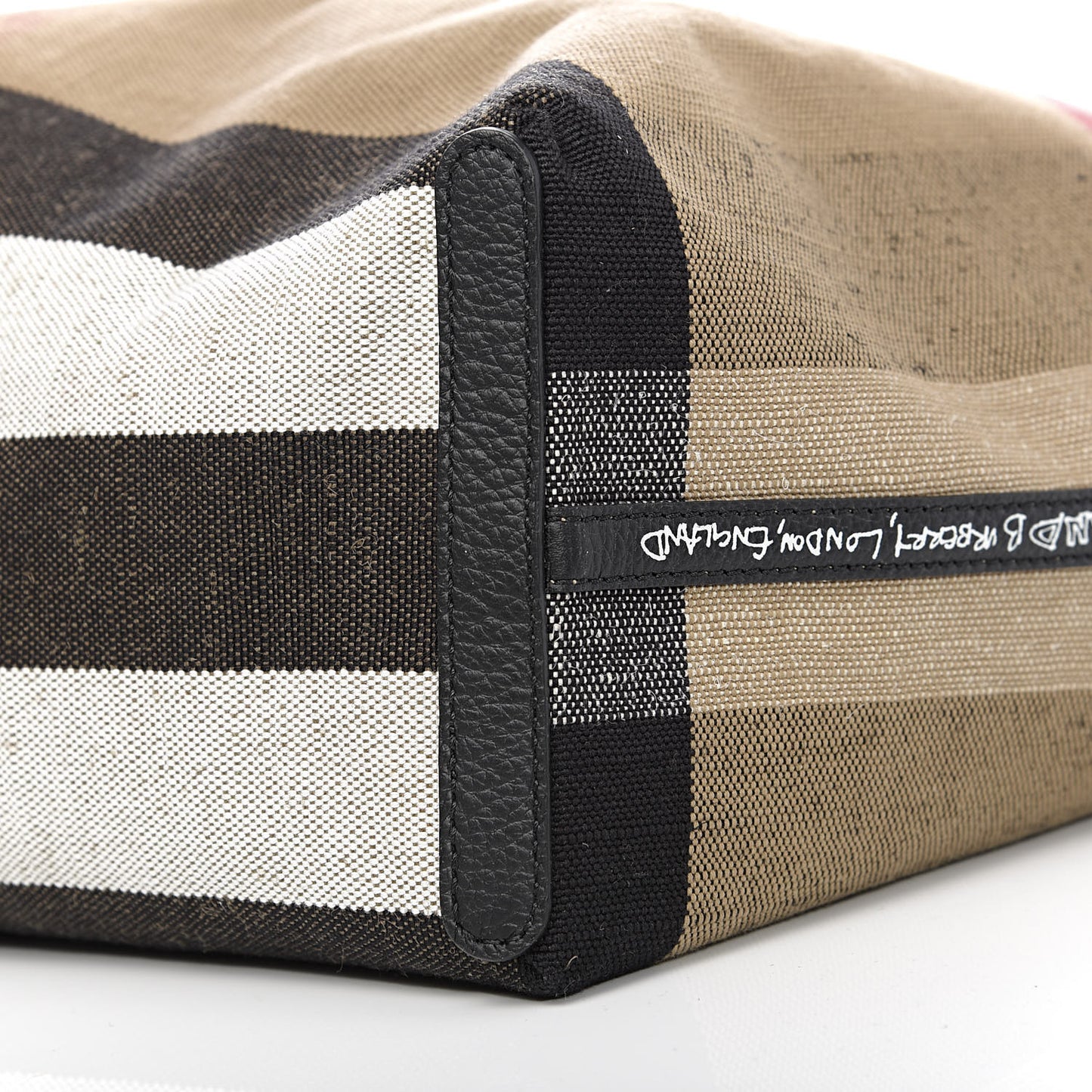 Coated Canvas Mega Check Medium Doodle Tote Black