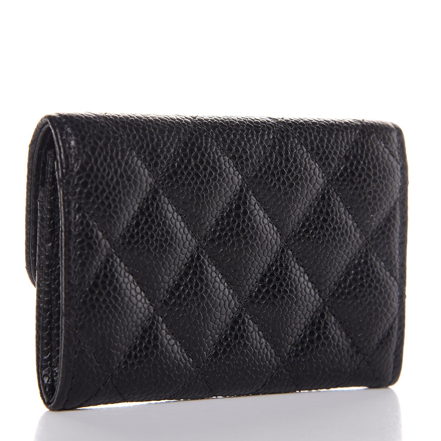 Chanel Caviar Quilted Flap Card Holder Black 3 of 9