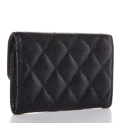 Chanel Caviar Quilted Flap Card Holder Black 3 of 9