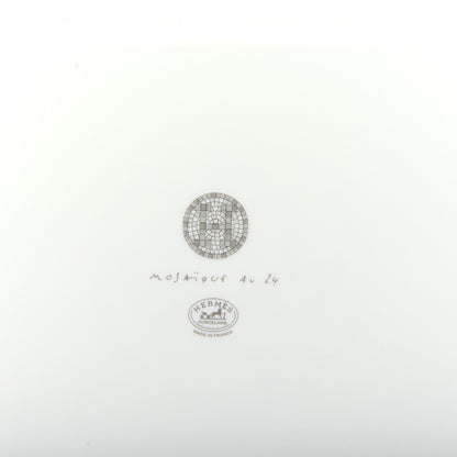 Hermes Porcelain Mosaique Au 24 Sushi Plate Platine 5 of 7