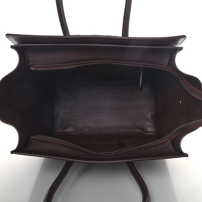 Celine Smooth Calfskin Mini Luggage Burgundy 6 of 11