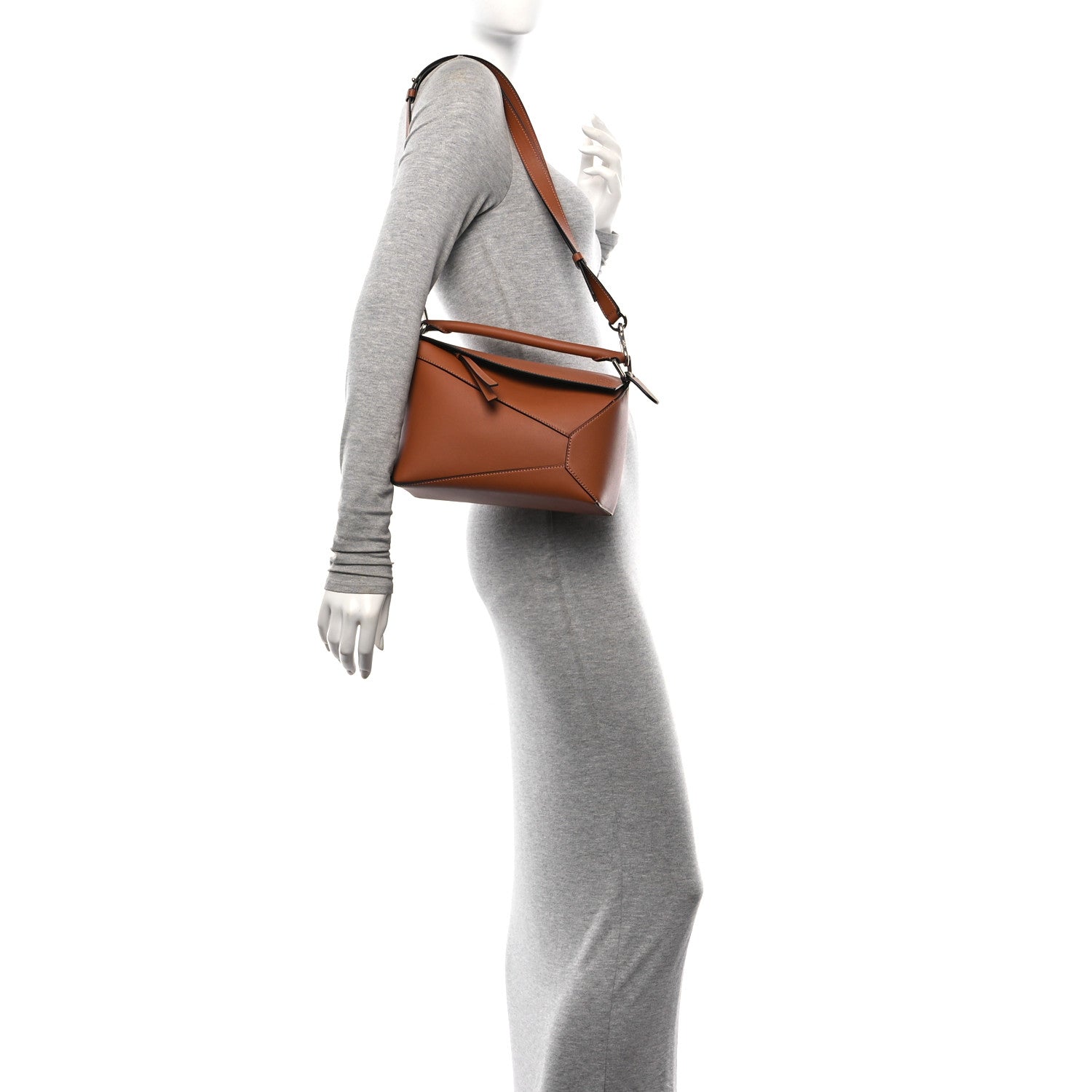 Loewe Calfskin Small Puzzle Edge Bag Tan 2 of 11