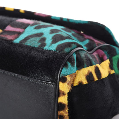 Dolce & Gabbana Calf Hair Leopard Print Patchwork Large Miss Sicily Shopper Tote Multicolor 8 of 10