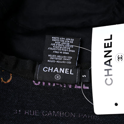 Chanel Denim Mood Cloche Bucket Hat S Black 6 of 6