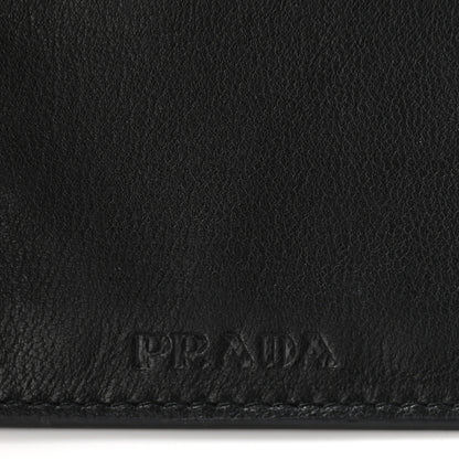Prada Soft Calfskin Diagramme Continental Wallet Black 8 of 8