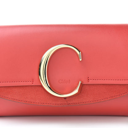 Chloe Calfskin Suede C Belt Bag Plaid Red 8 of 12