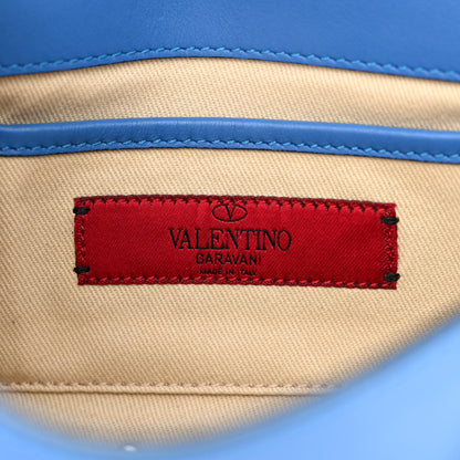 Valentino Garavani Vitello Mini Rockstud Flap Saddle Crossbody Bag Light Sapphire 6 of 11