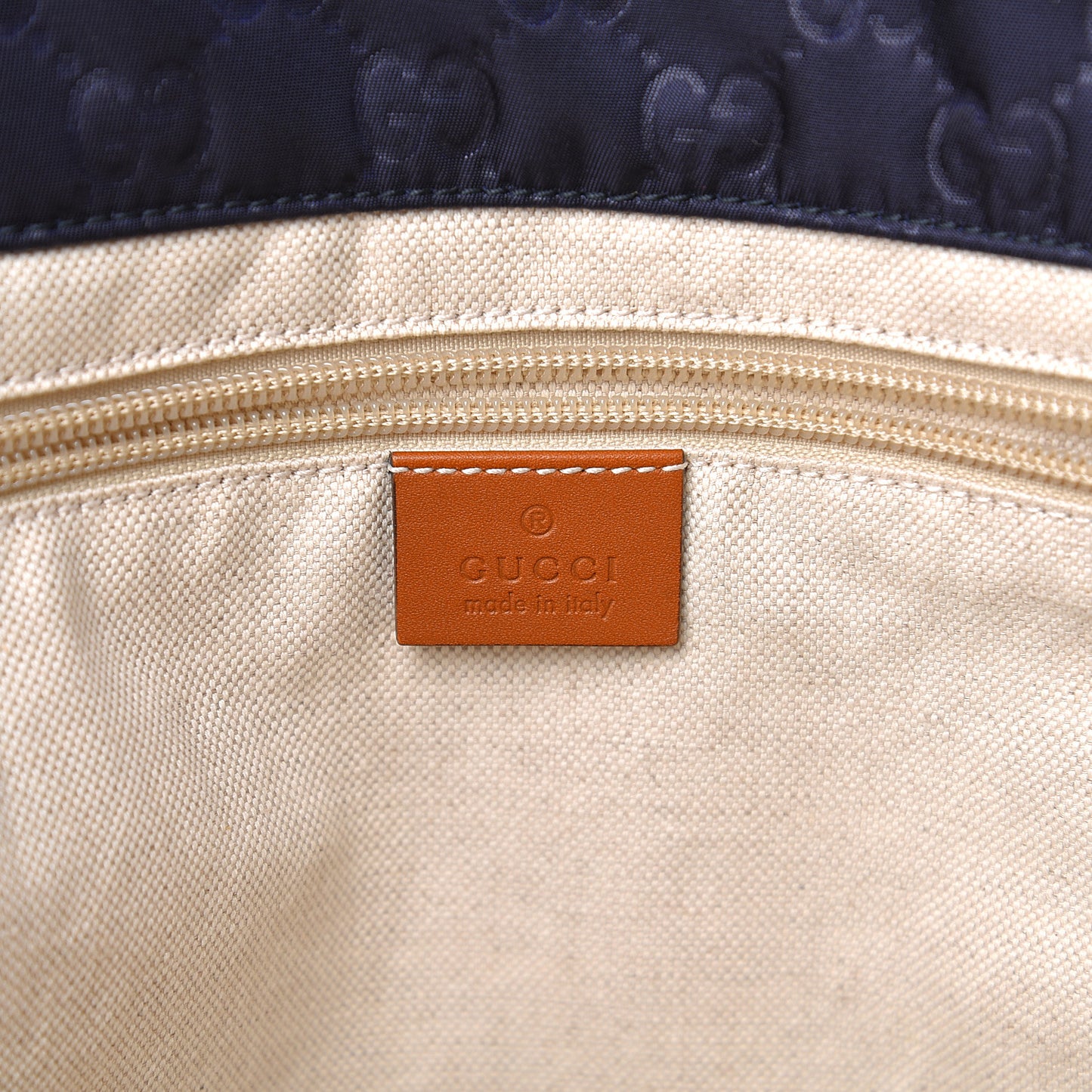Nylon Monogram Medium Tote Navy
