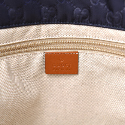Gucci Nylon Monogram Medium Tote Navy 5 of 9