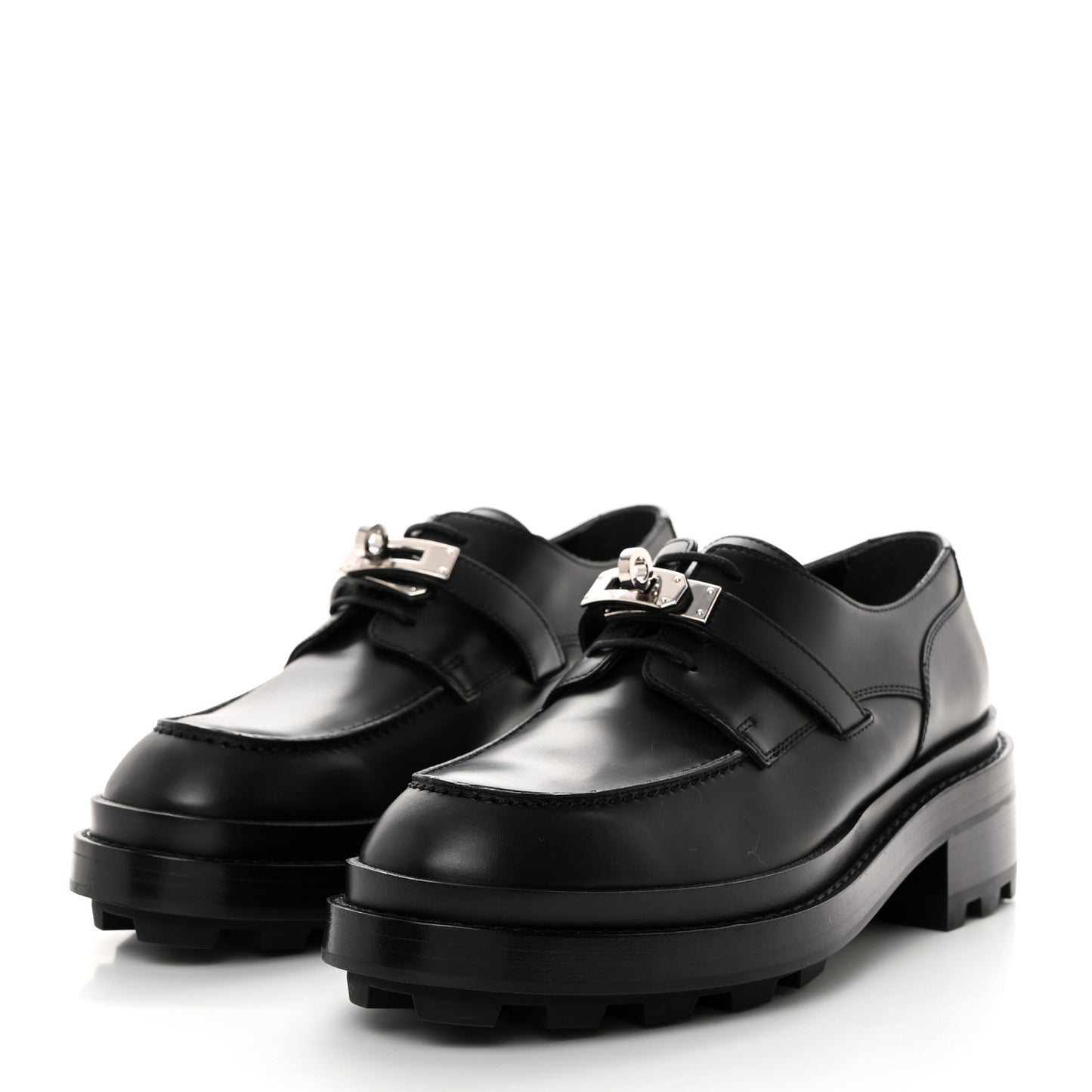 Calfskin First Derby Shoes 37 Black