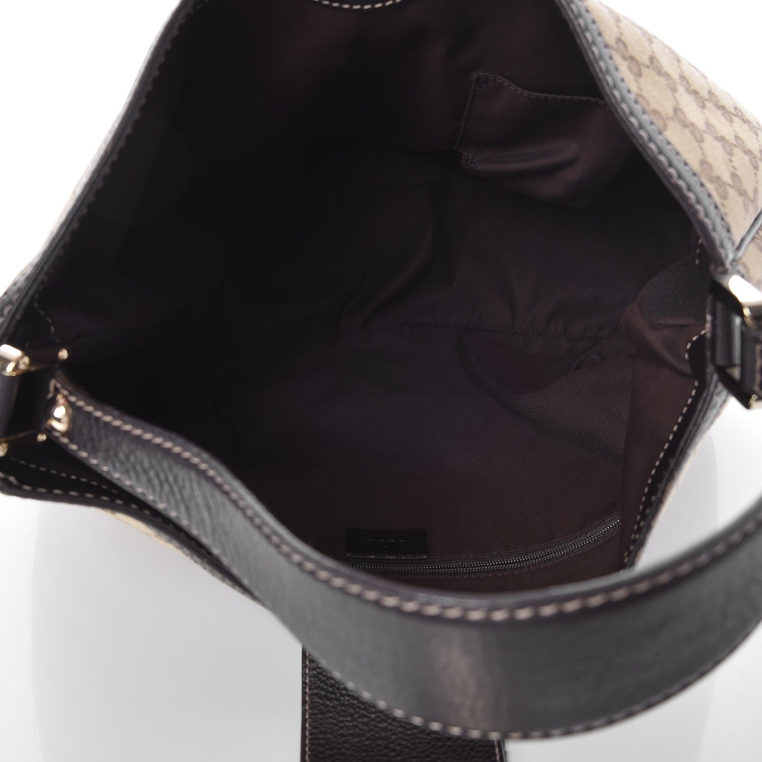 Gucci Monogram Large New Ladies Web Hobo Dark Brown 5 of 7
