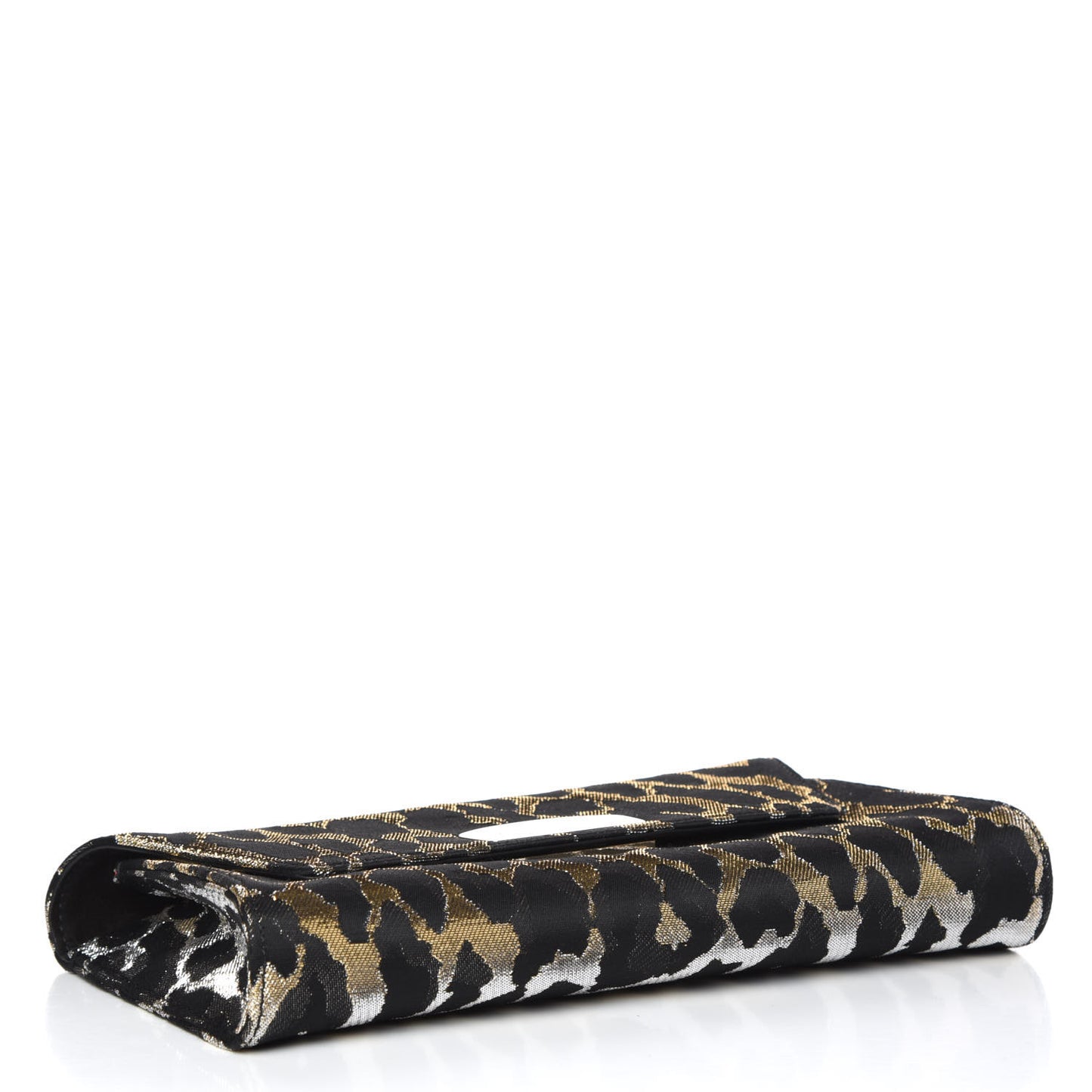 Metallic Fabric Leopard Print Vero Dodat Clutch