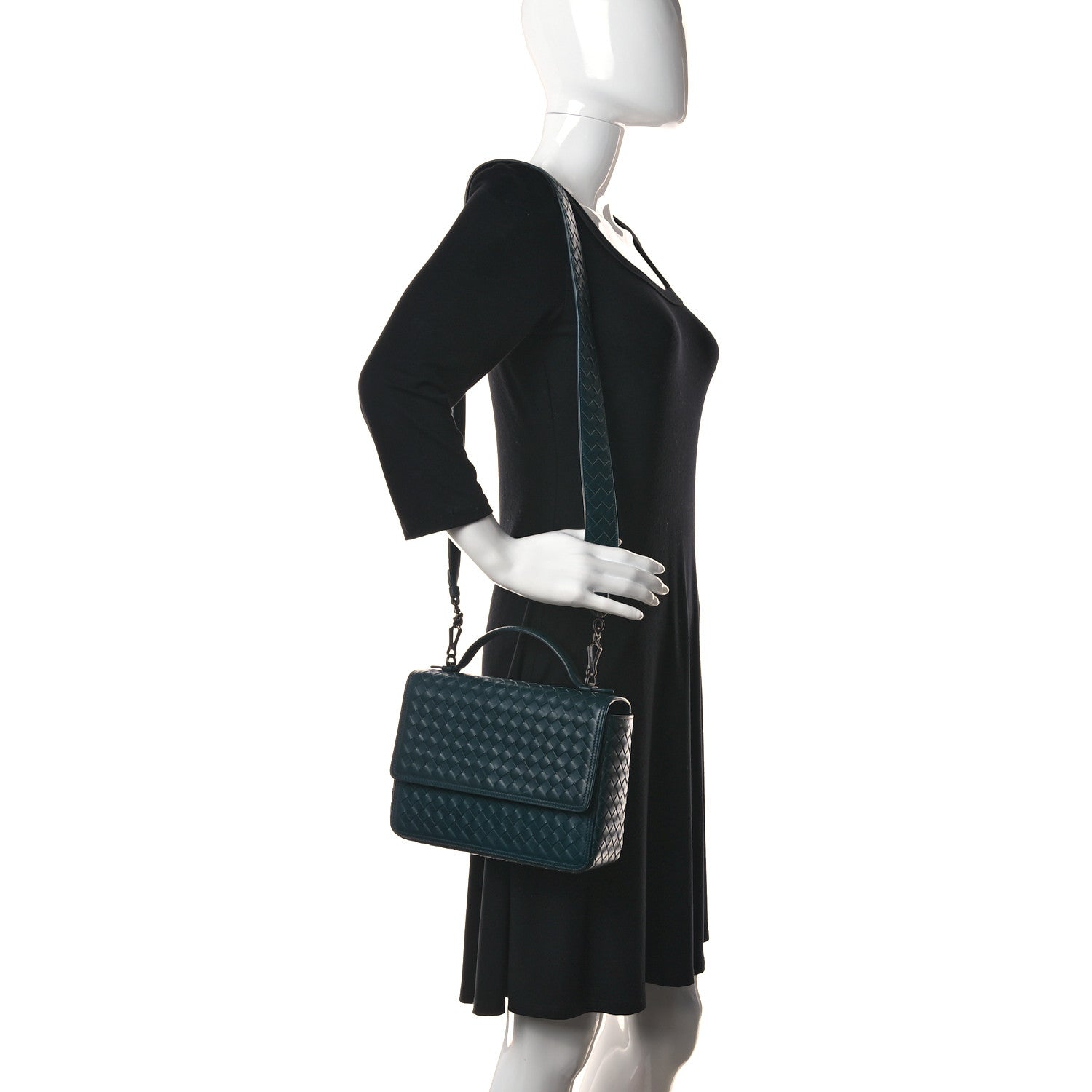 Bottega Veneta Nappa Intrecciato Alumna Bag Blue 3 of 12